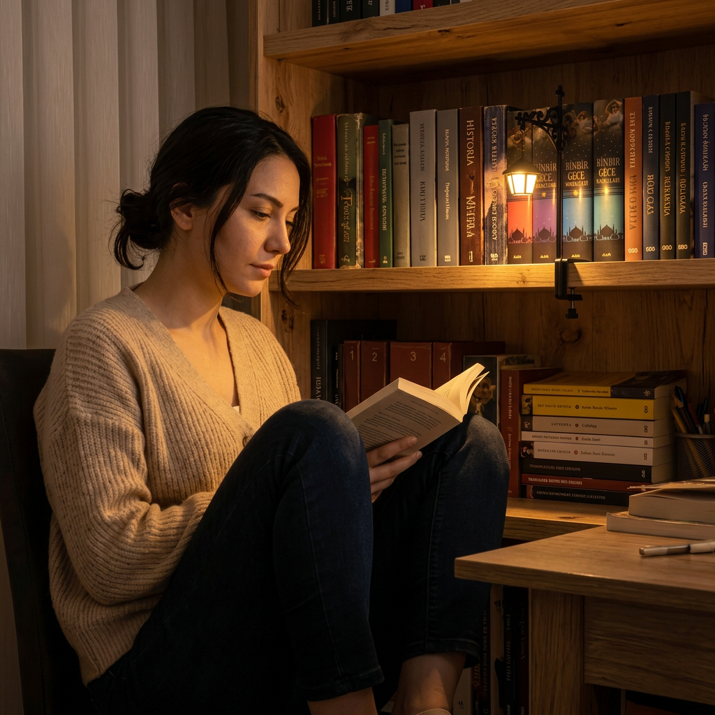 🏮 Farol de Biblioteca – Luz decorativa para estantería